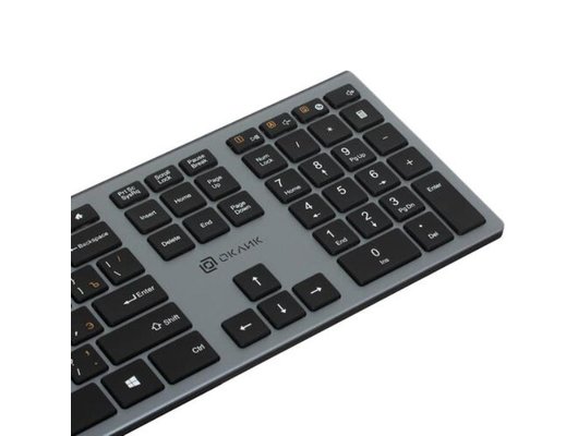 Клавиатура беспроводная Oklick 890S серый